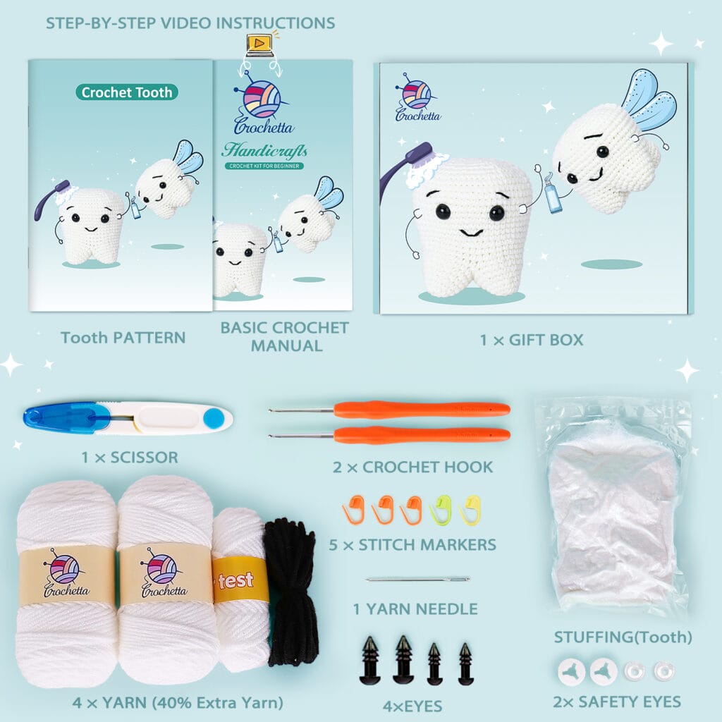 Crochet Teeth - crochettas.com