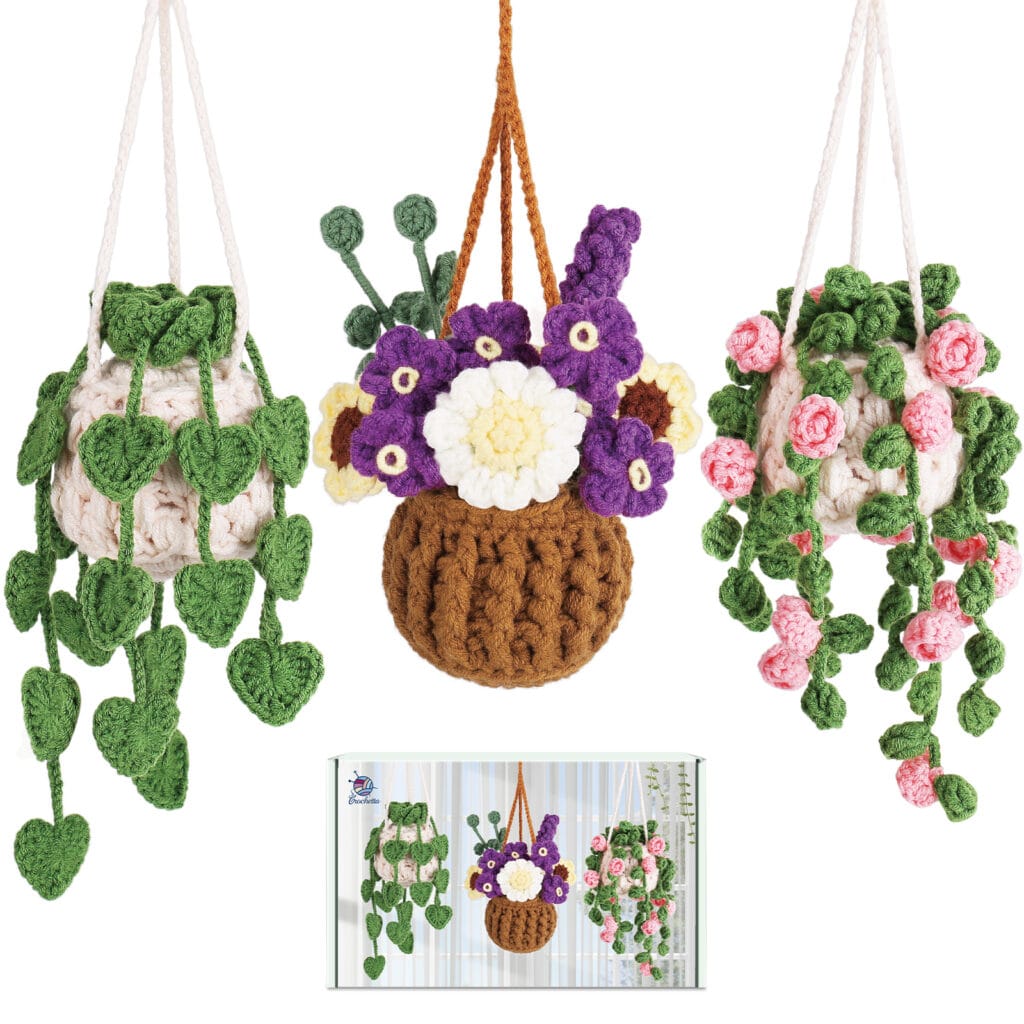 Crochet Hanging Plants 3 Pack