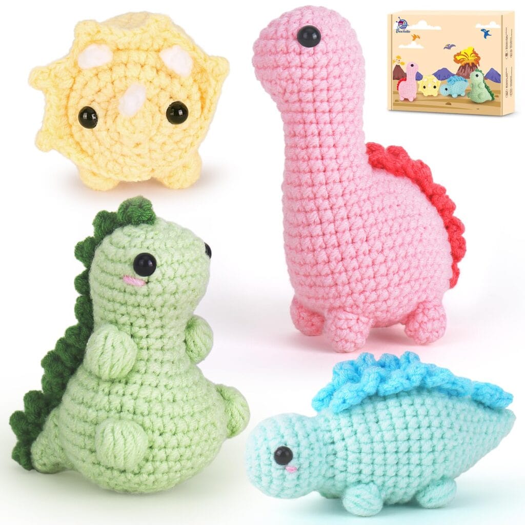 Crochet Dinosaurs 4 Pack