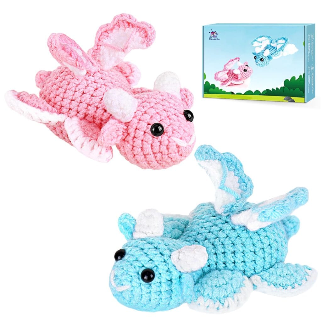 Crochet Dragon Family 2 Pack